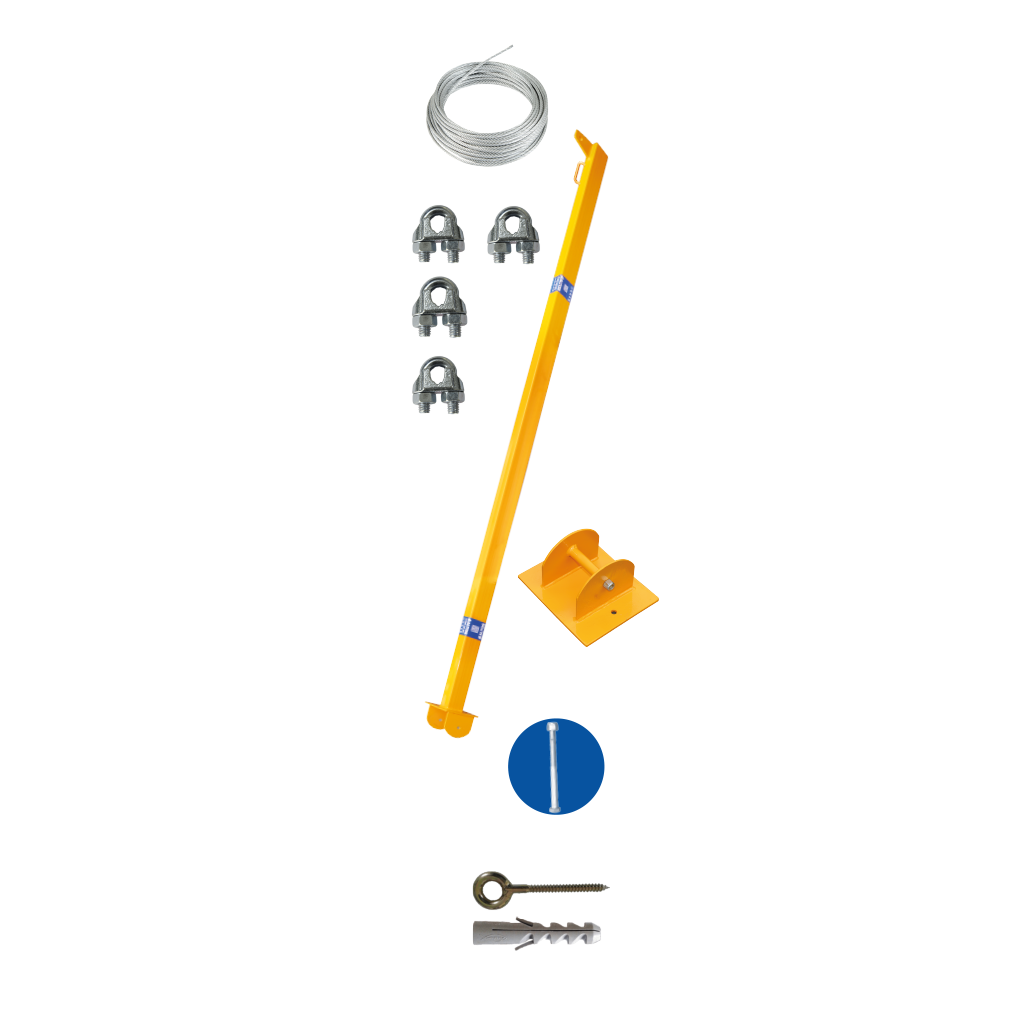 KIT POSTE BASE GALVANIZADO PARA SISTEMA ANTICAÍDA/ANTIESCOMBROS