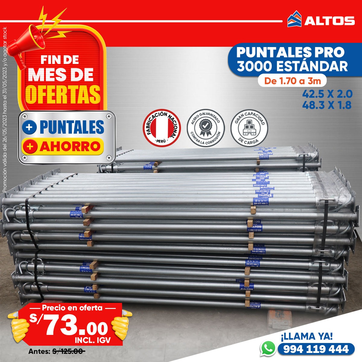 puntales metalicos