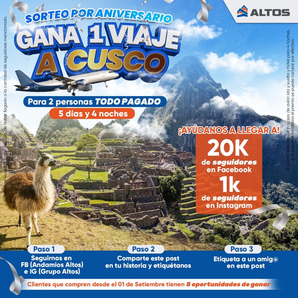 GANA 1 VIAJE A CUSCO